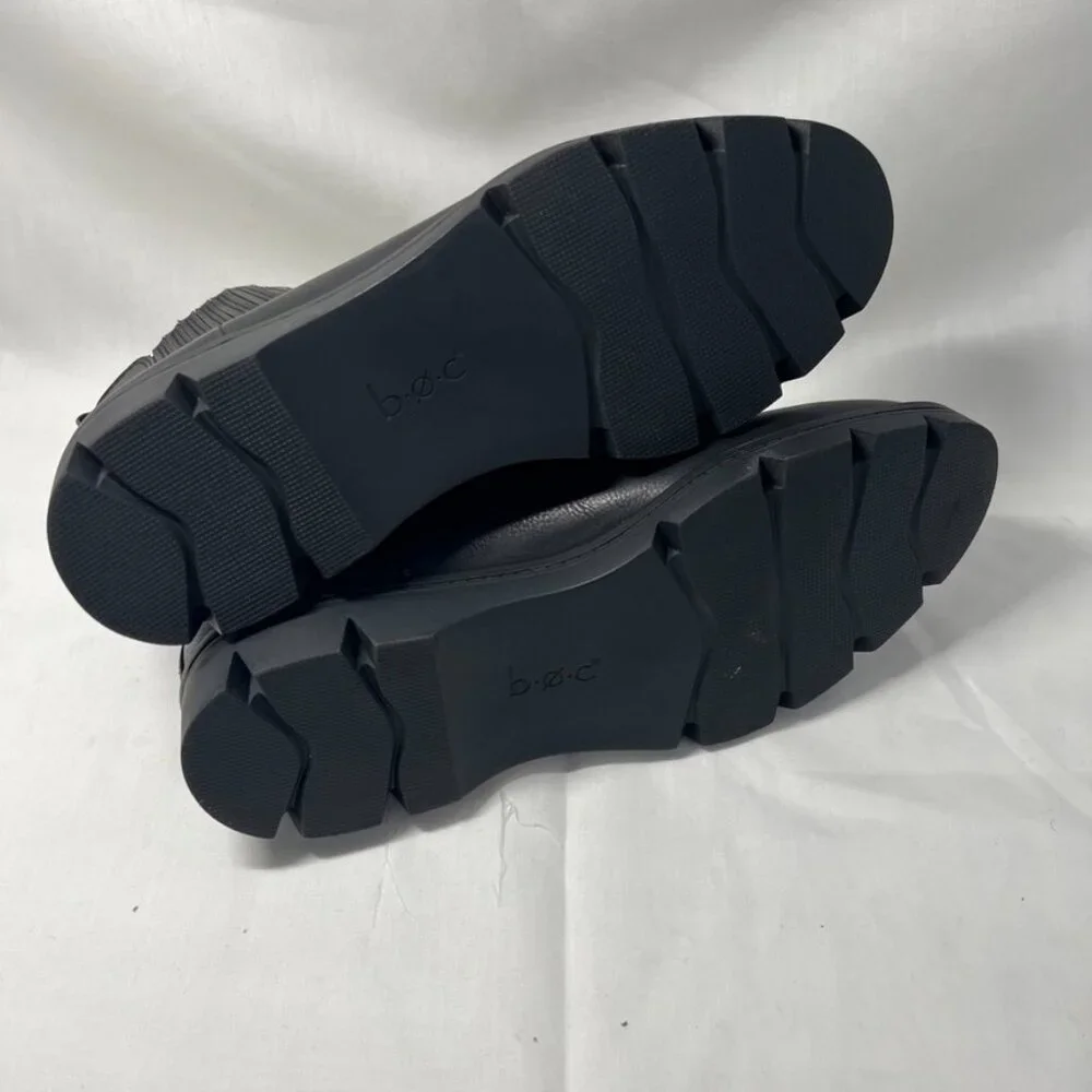 b.o.c. Black Ankle Booties elastic Sides Pull on Durable Soles New - Picture 5 of 10